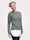 MONA Pullover in 2-in-1-Optik, Grau/Weiß