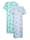 Harmony Nachthemden mit dekorativen Kontraststeppungen, Mintgrün/Hellblau