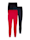 Harmony Pantalon de loisirs à jolie finition dentelle, Noir/Marine/Rouge