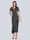 Alba Moda Jerseykleid mit femininer Raffung vorne, Schwarz/Weiß