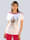 Alba Moda Shirt mit modischem Druck im Vorderteil, Weiß/Rot/Marineblau