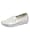 Naturläufer Slipper mit sommerlicher Perforation, Weiß