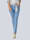 Alba Moda Jeans mit Bindegürtel aus Druck, Rauchblau
