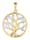 Anhänger - Lebensbaum - mit Diamanten in Gelbgold 375, Bicolor