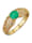Diemer Farbstein Damenring mit Smaragd und Saphir Gelbgold 585, Gelbgold