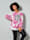 Angel of Style Sweatshirt mit Batikeffekt, Pink/Weiß