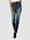 Paola Jeans mit Cut-outs in Herzform mit Spitze, Blue stone