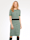 MONA Gebreide jurk met trendy ruitdessin, Groen/Ecru/Marine