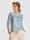 Paola Shirt met exclusieve print, Ijsblauw/Ecru/Grijs