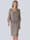 Alba Moda Kleid mit modischem Minimaldruck, Beige/Schwarz