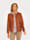 MONA Jacket made from faux suede, Burnt Orange