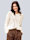 Alba Moda Pullover im Vorderteil mit effektvollem Zopfmuster, Off-white