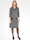 MONA Kleid aus fein gestricktem Jerseyjaquard, Schwarz/Ecru