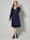 Sara Lindholm Jersey-Kleid in kaschierendem A-Shape, Marineblau