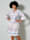 Angel of Style Web-Kleid mit Volants, Off-white/Pink