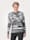 MONA Pullover mit aufwendigem Strickmotiv, Grau/Silberfarben