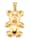 Hanger Teddybeer van 9 kt., Geelgoudkleur
