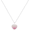 Halskette Herz Pink Ombré Kristalle 925 Silber
