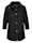 m. collection Doorgestikte jas met elastische inzet opzij, Zwart