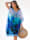 Sunflair Poncho im modischen Mustermix, Blau