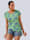 Alba Moda Shirt met palmendessin, Groen