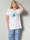 Sara Lindholm Shirt mit Schmetterling-Motiv, Weiß/Blau