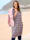 Janet & Joyce Jersey-Kleid mit modischem Tunnelzug am Saum, Rosenholz/Multicolor