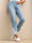 MIAMODA Jeans mit schöner Spitze am Saum, Blue bleached