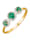 Amara Pierres colorées Bague avec émeraude et diamant, Vert