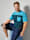 John F. Gee T-shirt van zuiver katoen, Petrol/Turquoise