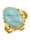 KLiNGEL Damenring mit Aquamarin mit Aquamarin in Silber 925, Gelbgoldfarben