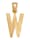 Diemer Gold Buchstaben-Anhänger "W" in Gelbgold 585, Gelbgoldfarben