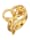 KLiNGEL Herz-Rosen-Ring in Silber 925, vergoldet, Gelbgoldfarben