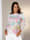 AMY VERMONT Pullover im vielfarbigem Aquarelldruck, Weiß/Pink