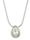 Halsband med glassten, Silverfärgad