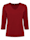 Olsen V-Shirt mit ¾-Ärmeln, Rouge