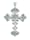 Kreuz-Anhänger mit Jade in Silber 925, Silber