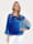 MONA Bluse mit Aquarelldruck, Blau