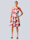 Alba Moda Kleid im Grafik-allover-Dessin, Rot