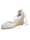 Sandales compensées à motif dentelle très mode, Blanc