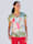 Alba Moda Strandshirt im Materialmix, Multicolor