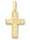 One Element Kreuz Anhänger Kreuz aus 333 Gelbgold und Zirkonia, gold