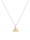 Halskette 3D Blume Anhänger Diamant (0.015 Ct.) 585 Gelbgold