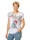 MONA Shirt mit hübschem Druck-Mix, Weiß/Multicolor