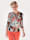 Barbara Lebek Top with a bold allover print, Red/Black