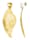Boucles d'oreilles feuilles en argent 925, doré, Coloris or jaune