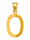 Amara Or Pendentif Lettre O en or jaune 585, Coloris or jaune