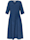 Anna Aura Kleid mit 3/4-Arm aus 100% Leinen, meerblau