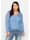 sheego by Joe Browns Pullover im Crossover-Stil, leicht transparent, mittelblau