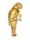 Diemer Gold Papagei-Brosche in Gelbgold 585, Gelbgoldfarben